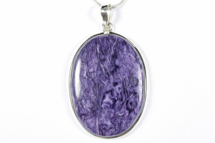 Siberian Charoite Pendant (Necklace) - Sterling Silver #354000